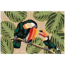 Load image into Gallery viewer, Liora Manne Frontporch Two Cute Toucans Indoor Outdoor Area Rug Neutral