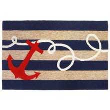 Load image into Gallery viewer, Liora Manne Frontporch Anchor Indoor Outdoor Area Rug Navy