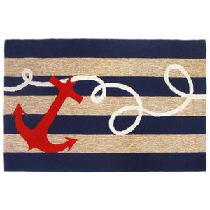 Liora Manne Frontporch Anchor Indoor Outdoor Area Rug Navy