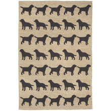 Load image into Gallery viewer, Liora Manne Frontporch Doggies Indoor Outdoor Area Rug Black