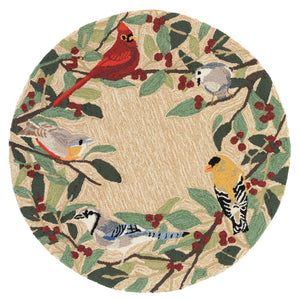 Liora Manne Frontporch Bird Border Indoor Outdoor Area Rug Natural