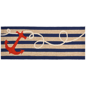 Liora Manne Frontporch Anchor Indoor Outdoor Area Rug Navy