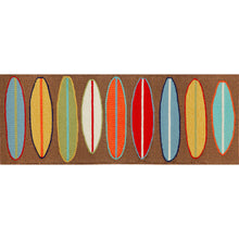 Load image into Gallery viewer, Liora Manne Frontporch Surfboards Indoor Outdoor Area Rug Brown