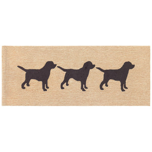 Liora Manne Frontporch Doggies Indoor Outdoor Area Rug Black