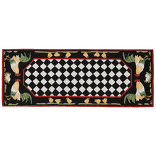 Load image into Gallery viewer, Liora Manne Frontporch Rooster Indoor Outdoor Area Rug Black