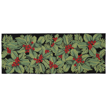 Load image into Gallery viewer, Liora Manne Frontporch Hollyberries Indoor Outdoor Area Rug Black