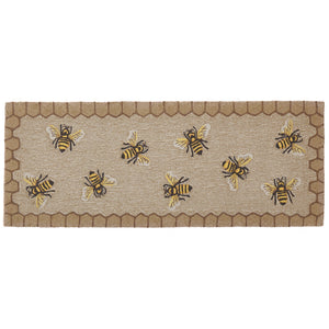 Liora Manne Frontporch Honeycomb Bee Indoor Outdoor Area Rug Natural