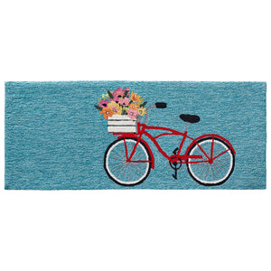 Liora Manne Frontporch Bike Ride Indoor Outdoor Area Rug Blue