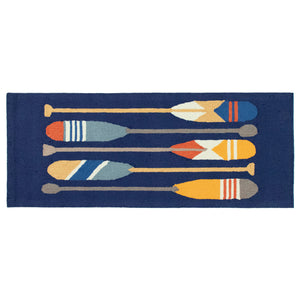 Liora Manne Frontporch Paddles Indoor Outdoor Area Rug Navy