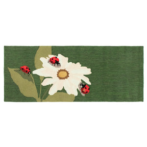 Liora Manne Frontporch Ladybugs Indoor Outdoor Area Rug Green