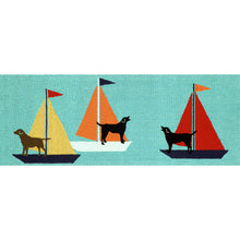 Load image into Gallery viewer, Liora Manne Frontporch Sailing Dog Indoor Outdoor Area Rug Blue