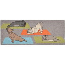 Load image into Gallery viewer, Liora Manne Frontporch Yoga Dogs Indoor Outdoor Area Rug Heather