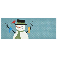 Load image into Gallery viewer, Liora Manne Frontporch Snowman And Friends Indoor Outdoor Area Rug Blue