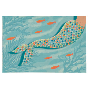 Liora Manne Illusions Mermaid At Heart Indoor Outdoor Mat Ocean