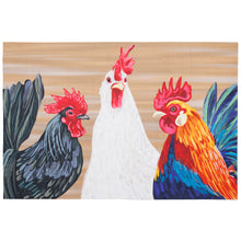 Load image into Gallery viewer, Liora Manne Illusions Three Roosters Indoor Outdoor Mat Natural