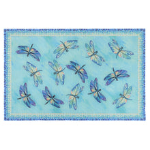 Load image into Gallery viewer, Liora Manne Illusions Dragonflies Indoor Outdoor Mat Lagoon
