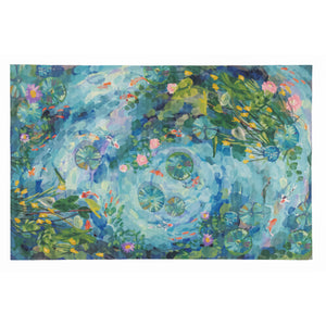 Liora Manne Illusions Peaceful Pond Indoor Outdoor Mat Seafoam