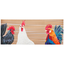 Load image into Gallery viewer, Liora Manne Illusions Three Roosters Indoor Outdoor Mat Natural