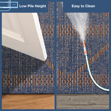 Load image into Gallery viewer, Liora Manne Avena Diamond Stripe Indoor Outdoor Area Rug Denim