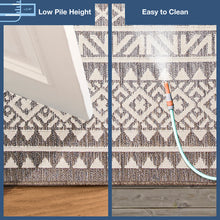 Load image into Gallery viewer, Liora Manne Cove Peruvian Stripe Indoor Outdoor Area Rug Grey