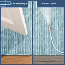 Load image into Gallery viewer, Liora Manne Carmel Texture Stripe Indoor Outdoor Area Rug Aqua