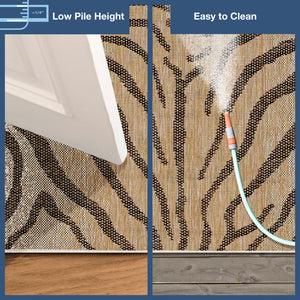 Liora Manne Carmel Zebra Indoor Outdoor Area Rug Sand