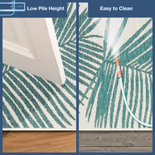 Load image into Gallery viewer, Liora Manne Carmel Palm Indoor Outdoor Area Rug Aqua