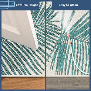 Liora Manne Carmel Palm Indoor Outdoor Area Rug Aqua