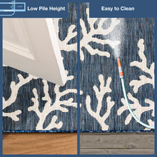 Load image into Gallery viewer, Liora Manne Carmel Coral Border Indoor Outdoor Area Rug Navy