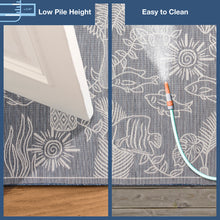 Load image into Gallery viewer, Liora Manne Carmel Collage Indoor Outdoor Area Rug Navy