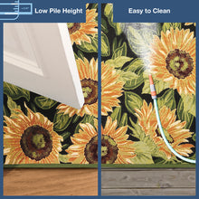 Load image into Gallery viewer, Liora Manne Marina Sunflowers Indoor Outdoor Area Rug Black