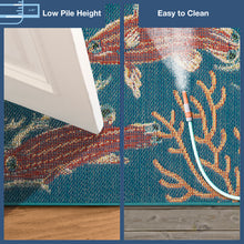 Load image into Gallery viewer, Liora Manne Patio Fish Indoor Outdoor Area Rug Turquoise