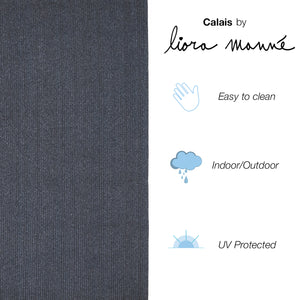 Liora Manne Calais Solid Indoor Outdoor Area Rug Navy