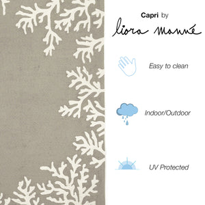 Liora Manne Capri Coral Border Indoor Outdoor Area Rug Silver