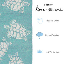 Load image into Gallery viewer, Liora Manne Capri Turtle Indoor Outdoor Area Rug Aqua