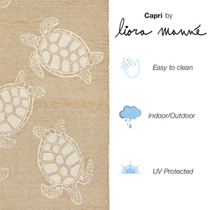 Liora Manne Capri Turtle Indoor Outdoor Area Rug Neutral