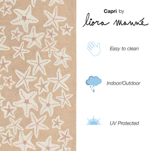 Liora Manne Capri Starfish Indoor Outdoor Area Rug Neutral