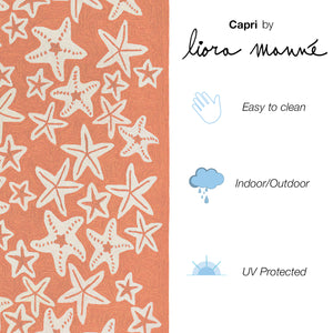 Liora Manne Capri Starfish Indoor Outdoor Area Rug Coral