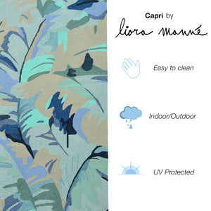 Liora Manne Capri Palm Leaf Indoor Outdoor Area Rug Blue