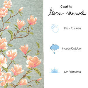 Liora Manne Capri Magnolia Indoor Outdoor Area Rug Chambray