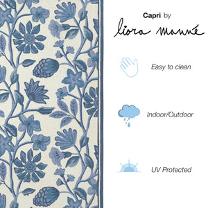 Liora Manne Capri Floral Vine Indoor Outdoor Area Rug Blue