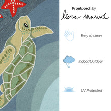 Load image into Gallery viewer, Liora Manne Frontporch Sea Turtle Indoor Outdoor Area Rug Ocean