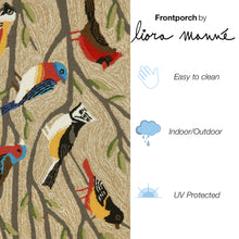 Load image into Gallery viewer, Liora Manne Frontporch Birds Indoor Outdoor Area Rug Multi