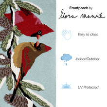 Load image into Gallery viewer, Liora Manne Frontporch Cardinals Indoor Outdoor Area Rug Sky