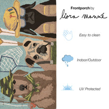 Load image into Gallery viewer, Liora Manne Frontporch Fishing Patrol Indoor Outdoor Area Rug Dk Multi