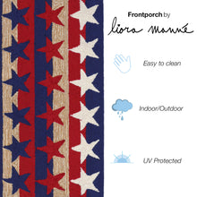 Load image into Gallery viewer, Liora Manne Frontporch Stars &amp; Stripes Indoor Outdoor Area Rug Americana