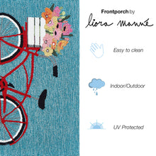 Load image into Gallery viewer, Liora Manne Frontporch Bike Ride Indoor Outdoor Area Rug Blue