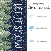 Load image into Gallery viewer, Liora Manne Frontporch Let It Snow Indoor Outdoor Area Rug Midnight