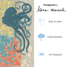 Load image into Gallery viewer, Liora Manne Frontporch Octopus Indoor Outdoor Area Rug Ocean