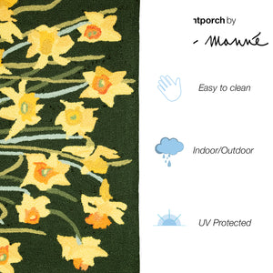 Liora Manne Frontporch Daffodil Indoor Outdoor Area Rug Green